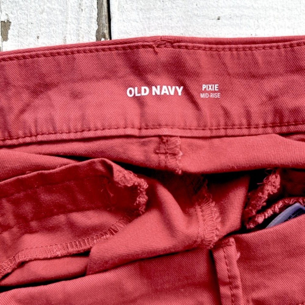 Old Navy Pixie Pixie Mid Rise Pants In Robbie Red - image 6